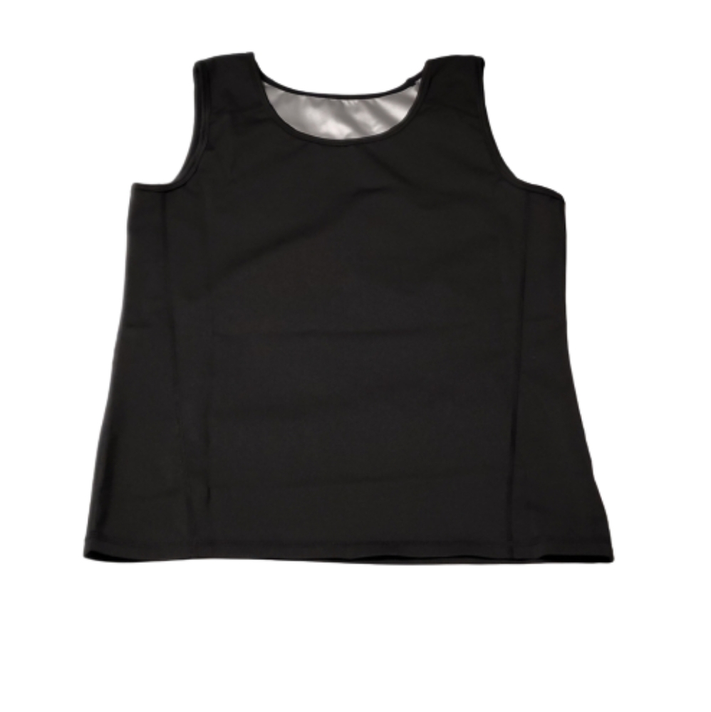 Sweat Shaper Sauna Vest | Black Heat Trapping Workout Tank Top, Size XL